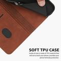 Xiaomi 15 Ultra Rhombus kuvio lompakkokotelo magneettisuljin - ruskea