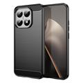 Xiaomi 15T Harjattu TPU Suojakuori - Hiilikuitu - Musta