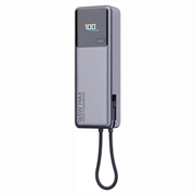Xiaomi 165W Power Bank integroidulla USB-C-kaapelilla 10000mAh - harmaa