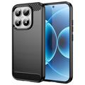 Xiaomi 17 Harjattu TPU Suojakuori - Hiilikuitu - Musta