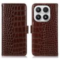 Xiaomi 17 Crocodile Lompakkomallinen Nahkakotelo kanssa RFID - Ruskea