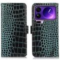 Xiaomi 17 Pro Crocodile Lompakkomallinen Nahkakotelo kanssa RFID - Vihreä