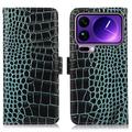 Xiaomi 17 Pro Max Crocodile Lompakkomallinen Nahkakotelo kanssa RFID - Vihreä