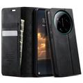 Xiaomi 17 Ultra Caseme 033 vasikka tekstuuri lompakko tapauksessa RFID-sulku - musta