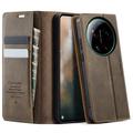 Xiaomi 17 Ultra Caseme 033 vasikka tekstuuri lompakko tapauksessa RFID-sulku - Kahvi