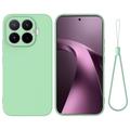 Xiaomi 17T Nestemäinen silikonikotelo käsihihnalla - Vihreä