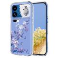 Xiaomi 18 Pro Kukkakuvioinen TPU-kotelo - violetti
