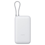 Xiaomi 20000mAh Powerbank integroidulla USB-C-kaapelilla 22.5W - vaaleanharmaa