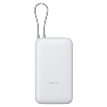 Xiaomi 20000mAh Powerbank integroidulla USB-C-kaapelilla 22.5W - vaaleanharmaa