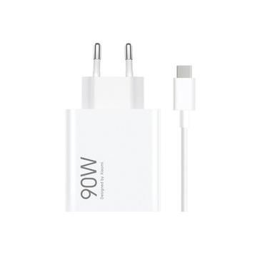 Xiaomi 90W matkalaturi USB-C-kaapelilla - Valkoinen