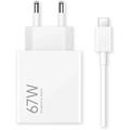 Xiaomi HyperCharge Combo 67W laturi USB-C-kaapelilla - Valkoinen