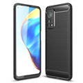 Xiaomi MI 10T 5G/10T Pro 5G Brushed TPU Kotelo - Hiilikuitu - Musta