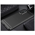 Xiaomi MI 10T 5G/10T Pro 5G Brushed TPU Kotelo - Hiilikuitu - Musta