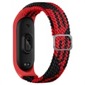 Xiaomi Mi Band 5/6 Neulottu Ranneke - Punainen / Musta