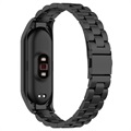 Xiaomi Mi Band 5/6 Ruostumaton Teräsranneke - Musta