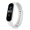 Xiaomi Mi Band 5 Korvaaminen Silikoniranneke - Valkoinen