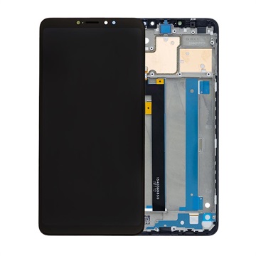 Xiaomi Mi Max 3 Etukuori & LCD Näyttö - Musta