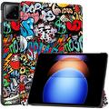 Xiaomi Pad 6S Pro 12.4 Tri-Fold Sarjan Smart Lompakkokotelo - Graffiti