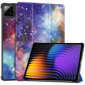 Xiaomi Pad 7/7 Pro Tri-Fold Sarjan Smart Lompakkokotelo - Galaksi