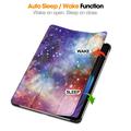 Xiaomi Pad 7/7 Pro Tri-Fold Sarjan Smart Lompakkokotelo - Galaksi