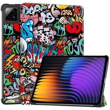 Xiaomi Pad 7/7 Pro Tri-Fold Sarjan Smart Lompakkokotelo - Graffiti