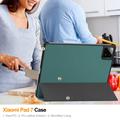 Xiaomi Pad 7/7 Pro Tri-Fold Sarjan Smart Lompakkokotelo - Vihreä