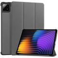 Xiaomi Pad 7/7 Pro/Pad 8/Poco Pad X1 Tri-Fold Sarjan Smart Lompakkokotelo - Harmaa