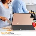 Xiaomi Pad 7/7 Pro Tri-Fold Sarjan Smart Lompakkokotelo - Ruusukulta