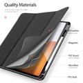Xiaomi Pad 7S Pro 12.5 Dux Ducis Domo Tri-Fold Smart Lompakkokotelo - Musta