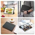 Xiaomi Pad 7S Pro 12.5 Dux Ducis Domo Tri-Fold Smart Lompakkokotelo - Musta