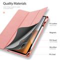 Xiaomi Pad 7S Pro 12.5 Dux Ducis Domo Tri-Fold Smart Lompakkokotelo - Pinkki