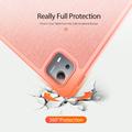 Xiaomi Pad 7S Pro 12.5 Dux Ducis Domo Tri-Fold Smart Lompakkokotelo - Pinkki