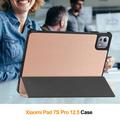 Xiaomi Pad 7S Pro 12.5 Tri-Fold Series Smart Folio -kotelo - ruusukultainen