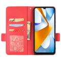 Xiaomi Poco C40 Lompakkokotelo Magneettisella Sulkijalla - Punainen