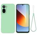 Xiaomi Poco C81 Pro Nestemäinen silikonikotelo käsihihnalla - Vihreä