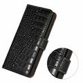 Xiaomi Poco F7 Pro Crocodile Lompakkomallinen Nahkakotelo kanssa RFID - Musta