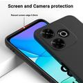 Xiaomi Poco M6 Plus Nestemäinen Silikoni Suojakuori - Musta