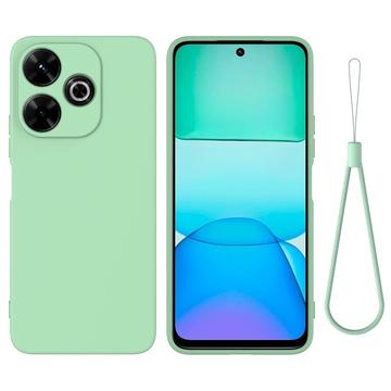 Xiaomi Poco M6 Plus Nestemäinen Silikoni Suojakuori - Vihreä