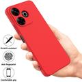 Xiaomi Poco M6 Plus Nestemäinen Silikoni Suojakuori - Punainen