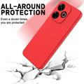 Xiaomi Poco M6 Plus Nestemäinen Silikoni Suojakuori - Punainen