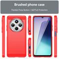 Xiaomi Redmi 14C Harjattu TPU Suojakuori - Hiilikuitu