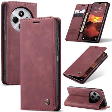 Xiaomi Redmi 14C Caseme 013 Sarja Lompakkokotelo - Viininpunainen