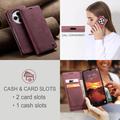 Xiaomi Redmi 14C Caseme 013 Sarja Lompakkokotelo - Viininpunainen