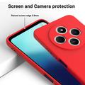 Xiaomi Redmi 14C/14R Nestemäinen Silikoni Suojakuori - Punainen