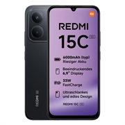 Xiaomi Redmi 15C 5G - 128GB - keskiyön musta