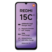 Xiaomi Redmi 15C 5G - 128GB - keskiyön musta