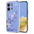 Xiaomi Redmi 15C Kukkakuvioinen TPU-kotelo - violetti