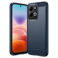 Xiaomi Redmi 17 5G/4G Harjattu TPU Suojakuori - Hiilikuitu - sininen
