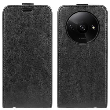 Xiaomi Redmi A3 Pystysuora Lompakkokotelo Korttipaikalla - Musta