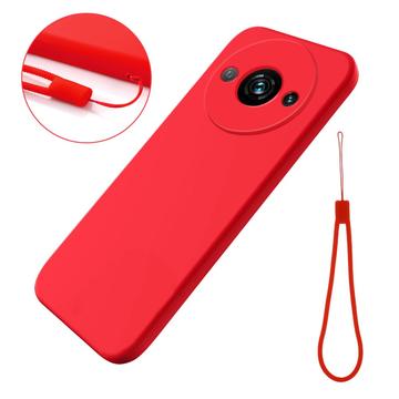 Xiaomi Redmi A3x Nestemäinen Silikoni Suojakuori - Punainen